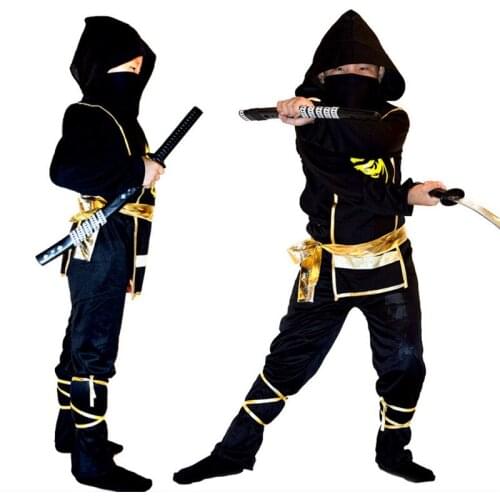 Kids Dragon Ninja Japanese Anime Cosplay Costume Birthday Party Boys Warrior Stealth Halloween Christmas Carnival Costumes