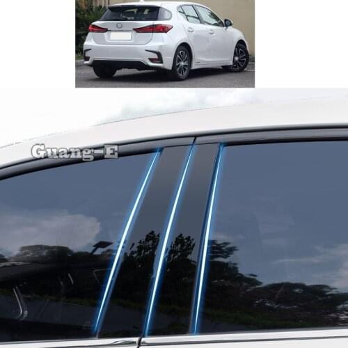 For Lexus CT CT200h 2012 2013-2017 Car PC Material Pillar Post Cover Door Trim Window Piano Black Molding Sticker Plate Parts