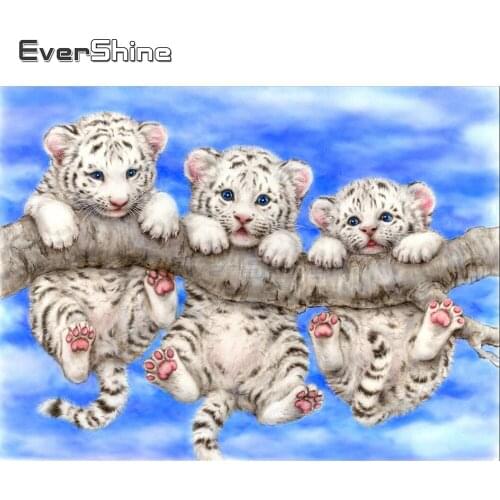 EverShine 5D Diamond Painting New Arrivals Animals Picture Rhinestones Diamond Embroidery Full Set Tiger Cross Stitch Wall Decor
