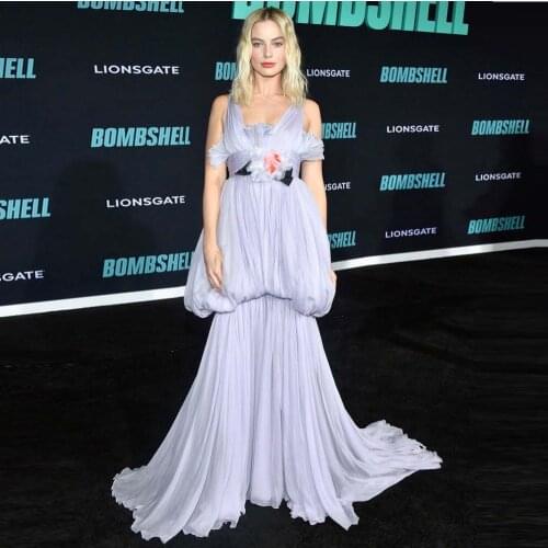 Violet Stylish Sexy Girls Strapless Bows Ribbon Trim Ball Gown Tulle Ruffles WIth Train Women Dresses Custom Made