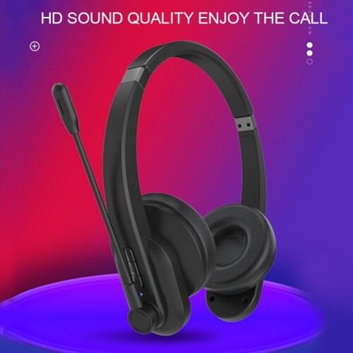 HiFi Stereo Wireless Telephone Headset for PC Laptop Call Center Office Computer Noise Canceling Customer Service Headphones