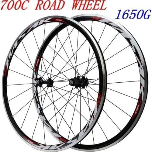 Bike Wheelset Road Bicycle Wheelset 700C Sealed Bearing Ultra Light Wheels Wheelset Rim 11 Speed Cycling Wheels1650g