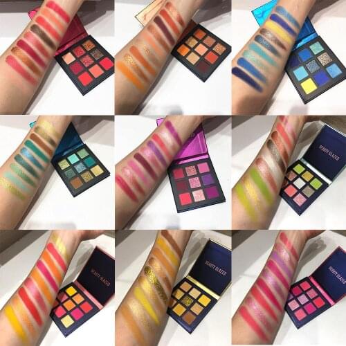 Beauty Glazed Makeup 5pcs/lot Eyeshadow Pallete makeup 9 Color Shimmer Pigmented Eye Shadow Palette Make up Palette maquillage