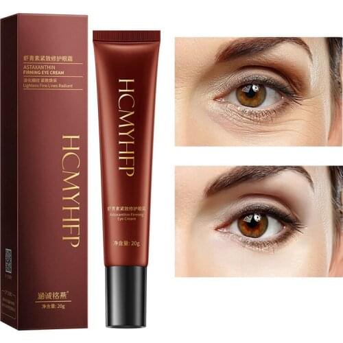 Astaxanthin Eye Cream Anti-Wrinkle Anti-Age Remove Black Circle Against Puffiness Tightening Repair Eyes Serum Skin Care 20g