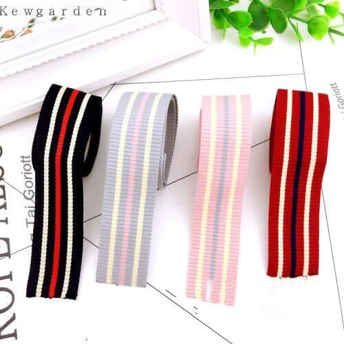 25mm 2.5cm Stripe ribbons handmade tape satin ribbon DIY bowknot accessories riband ribbons 5 y/lot