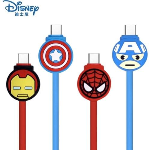 Marvel Captain America USB Type C Cable For Xiaomi Mi X3 NFC 11 Fast Charging Wire Cord USB-C Charger Mobile Phone Type-C Cable