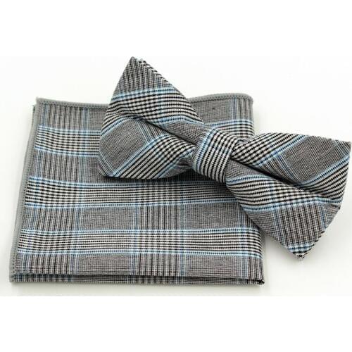 Fashion Mens Cotton Bow tie Hanky Set Wowen Jacquard Bowtie for Men Pocket Square Wedding Grooms Butterfly S10