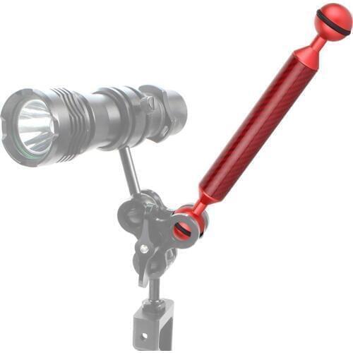 Diving Carbon Fiber Double Ball Head Float Buoyancy Arm for DJI OSMO for Gopro /EKEN Sports SLR Camera Underwater Tray 5-12 Inch