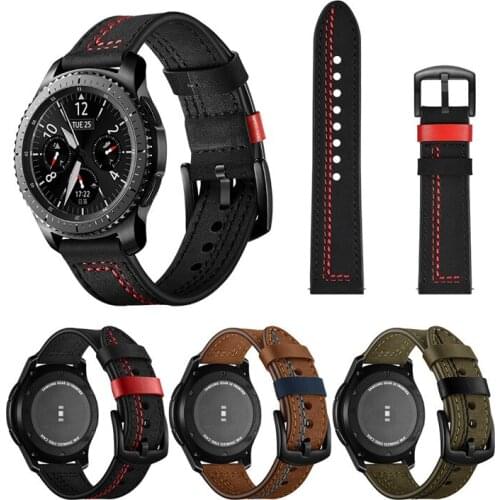 22mm Leather Replacement Watch Wrist Strap Band For Samsung Gear S3 Smart Watch strap for gear s3 Frontier New Arrival