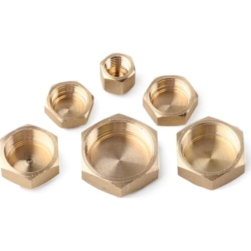 1/4 " 3/8" 1/2 " 5/8" 3/4 " 7/8" BSPT Fine Teeth Threaded Copper Plug For Air Conditioner External Stop Valve Cap plug