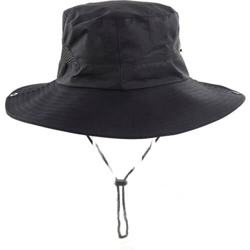 Fashion Outdoor Hat Breathable Mesh Spring And Summer Sunscreen Fisherman Hat Male Big Eaves Sun Hat Folding Sports Climbing Hat