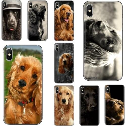 For iPhone iPod Touch 11 12 Pro 4 4S 5 5S SE 5C 6 6S 7 8 X XR XS Plus Max 2020 Cocker Spaniels dog puppies Poster Silicone Case