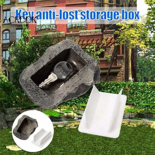 Resin Fake Rock Key Safe Box Organizer Weatherproof Simulation Stone Outdoor Key Holder Home Garden Key/Cash/Card Container