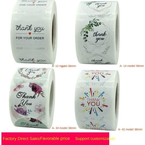 Thank you for wrapping flowers and crafts decoration seal envelope decoration self-adhesive label