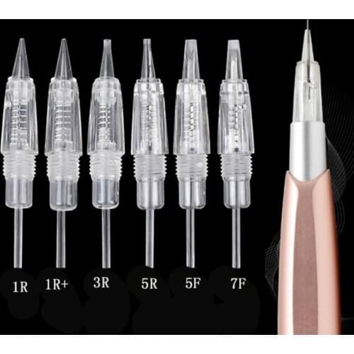 Tattoo makeup needles 10pcs Spiral needles 1R 3R 5R for permanent tattoo makeup machines accessories