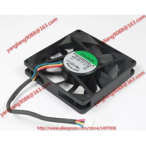 SUNON PSD1208PHB1-A (2).B3730.F.GN DC 12V 3.7W 4-wire 80x80x15mm Server Cooling Fan
