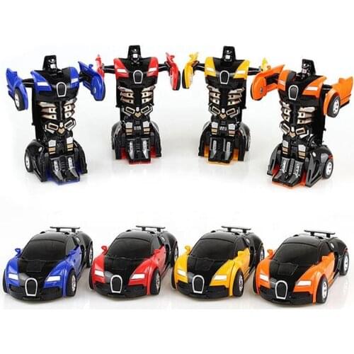 Super september 2019 cool model friction deformation robot car toy for kids