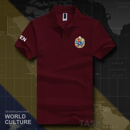 Venezuela Venezuelan polo shirts men short sleeve white brands printed for country 2018 fashion cotton nation team casual VEN 20