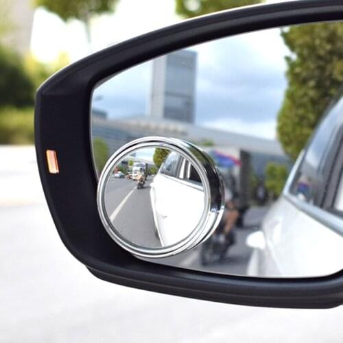2 PCS/set 2 Inch Round HD Glass Frameless Convex Car Rear View Mirror Blind Spot Mirror