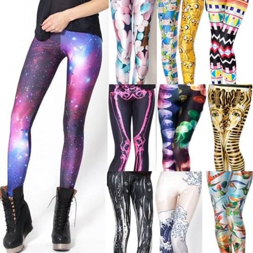 42 Design Women Galaxy Leggings Rainbow Cloud Black Green Muscle Mermaid printed Leggings pants Leggins Free Shipping 4XL