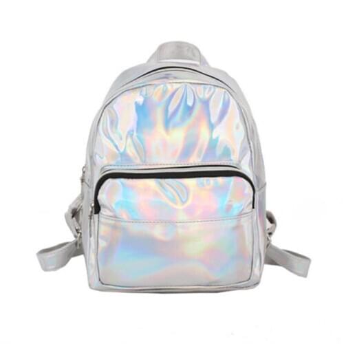Women Girls Backpacks Holographic Gammaray Hologram Backpack Gym School Travel Rucksacks