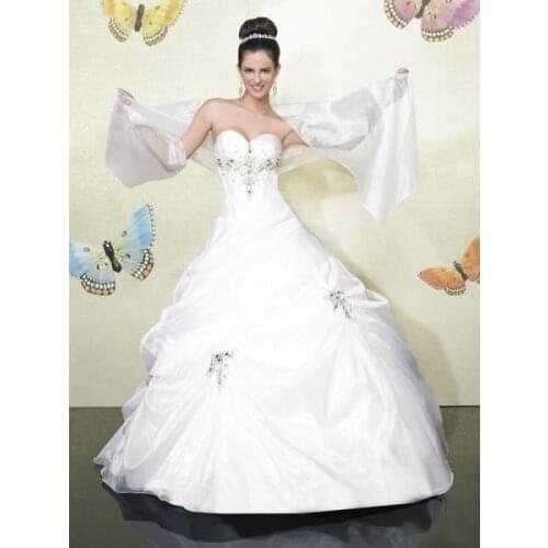 Girl clothes bridal gowns and wedding of dress free shipping theme 2016 taffeta crystal beaded embroidery wedding dresses