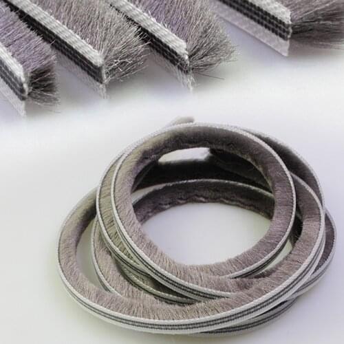10M Siliconized wool Plastic steel sliding window sealing strip Card slot Seal Strip Weatherstrip for Window,Door,Wardrobe