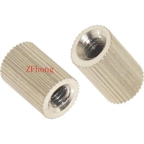 10pcs/lot brass round spacer M3*L L=6mm to 50mm 3mm thread nickel Brass knurled Standoff Spacer stud