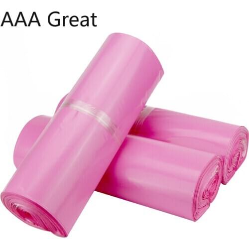 100Pcs/Lot Hot Selling Pinkish Poly Mailing Bags Express Shipping Envelope Bag Mailer Plastic X-mas Wedding Gift Packaging Bag