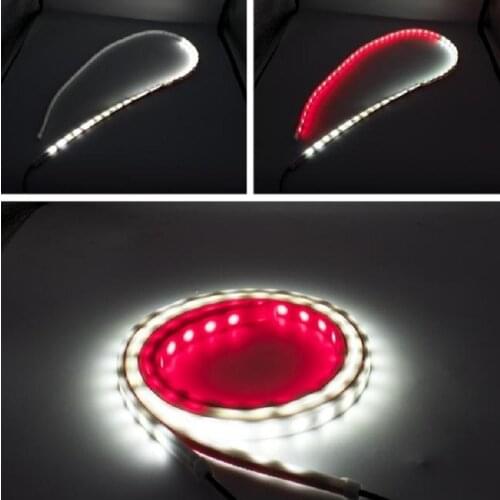 2Pcs Car Door Opening Warning LED Lights Strips Anti Rear-end Collision Safety Light Welcome Flash Lights Universal Car Light