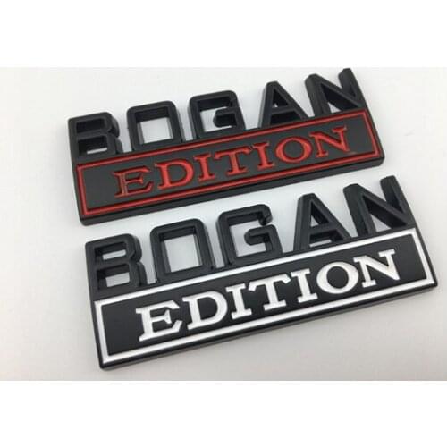 3D Black Metal BOGAN EDITION Emblem Auto Trunk Fender Badge Decal Stickers Car Accessories