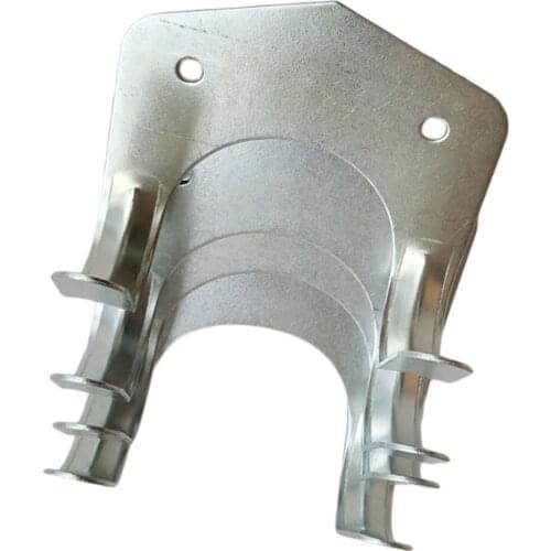 4-piece Garden ing Clip Hook Mop Rakes Holder Silver For