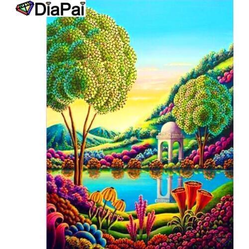 DIAPAI 100% Full Square/Round Drill 5D DIY Diamond Painting "Tree illustration" Diamond Embroidery Cross Stitch 3D Decor A19117
