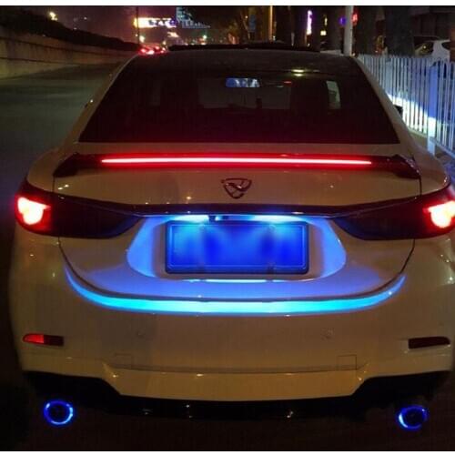 CEYUSOT For New Spoiler Mazda 6 Mazda6 14-20 ABS Material Car Trunk Long Brake Lights Spoiler Wing Tail M6 Rear Lip Accessories