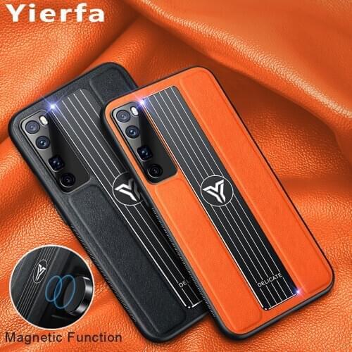 Case For Huawei Nova 7 Pro Case Silicone Shockproof Bumper Magnetic Leather Back Cover For Huawei Nova 6 7 se 4e 3i 5i Pro Cases