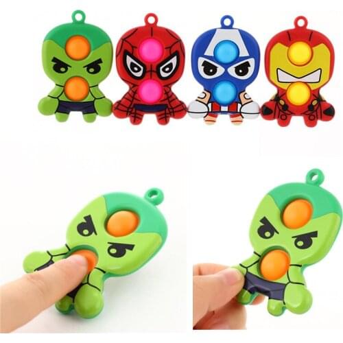 Disney Marvel Anti Stress Finger Stress Reliever Fidget Toy Anime Figure Spiderman Adult Kids Stress Toys Decompression gift