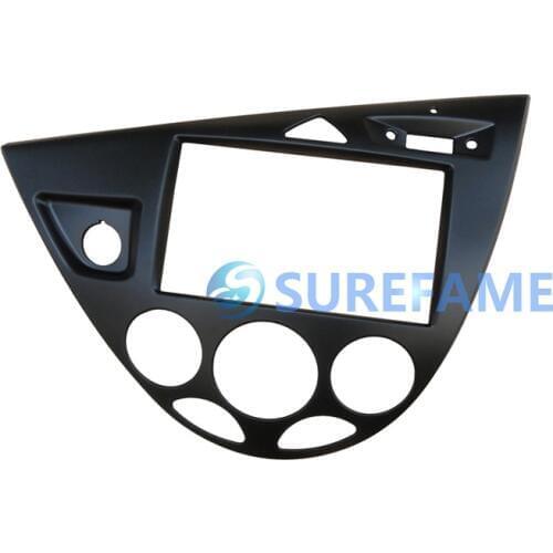 Double Din Aftermarket DVD Fascia for Ford for Focus MK1/Fiesta LHD Radio Dash CD Trim Installation Kit Face Plate Surround 2Din