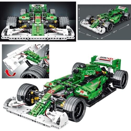 MOC city 1099pcs High-Tech Supper Racing Car Creator Model Building Blocks Bricks Toys For kids gifts