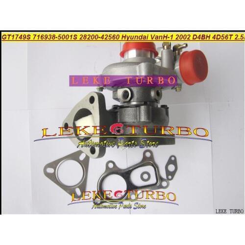 GT1749S 716938-0001 716938-5001S 28200-42560 716938 Turbo Turbocharger For HYUNDAI Starex H-1 Van 2002- D4BH 4D56T 4D56 2.5L