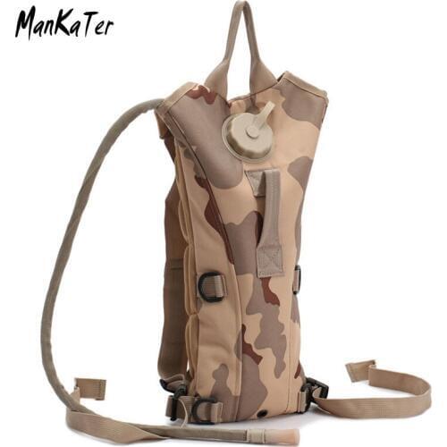 ManKaTer Free Shipping Tactical Backpack Water Bag Sports Camel Hydration Military Pouch Rucksack Bicycle Camping Pack 3L