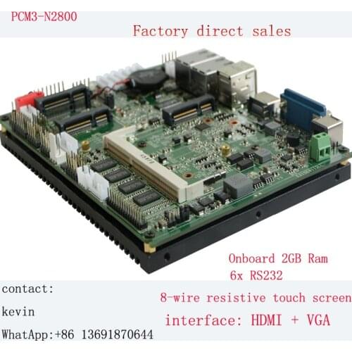 Mini atx Industrial Motherboard with Onboard 2GB RAM with LVDS VGA Fanless Mainboard