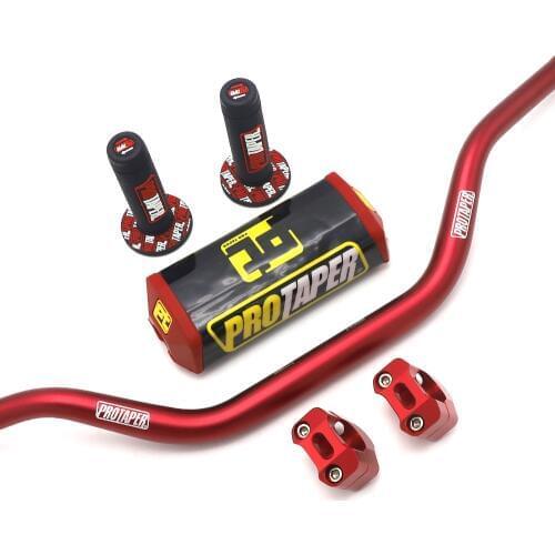 Handlebar Pads PRO Taper Grips CNC Clamp Fat Bar 1-1/8" Pit Bike Motocross Motorcycle 28mm For SX SXF EXC XCW EXCF