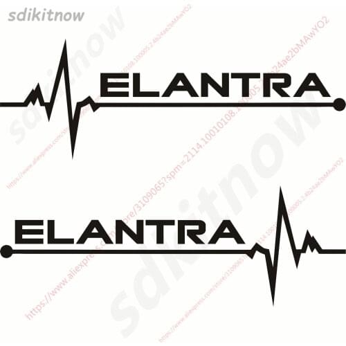 1pair Heart Car Sports Decal Sticker Styling Windows Door Decoration For hyundai elantra 2012 2017 208 2014 2015 accessories