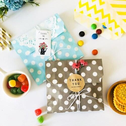 New Party Party Wedding Colorful Dot Decoration Dessert Festival Gift Paper Bag Food Cookie Candy Disposable Packaging