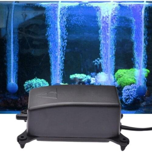 2W Plastic Damping System Noiseless Aquarium Air Pump Fish Tank Mini Air Compressor Fish Tank Oxygen Air Increase Pump