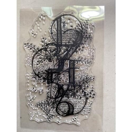 CLEAR STAMP background DIY Scrapbook Card album paper craft silicon rubber roller transparent stamps 830