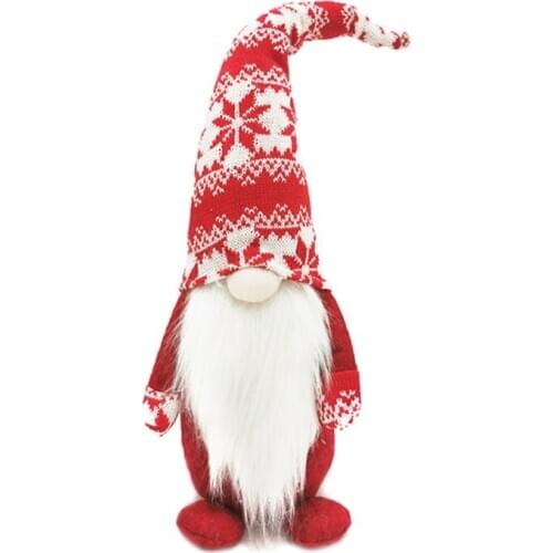 Christmas Handmade Swedish Santa Plush Gnome Doll Toys Xmas Gift Party Ornaments F1CC