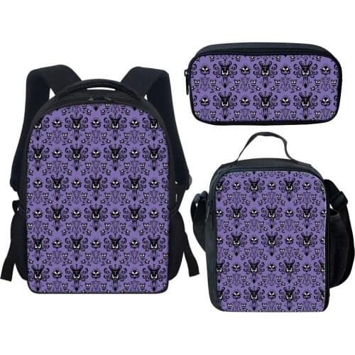 12” Haunted Mansion Pattern Children School Bags Boys Girls Kindergarten Bag Baby Toddler Bag Kids School Backpack Bookbag Gift