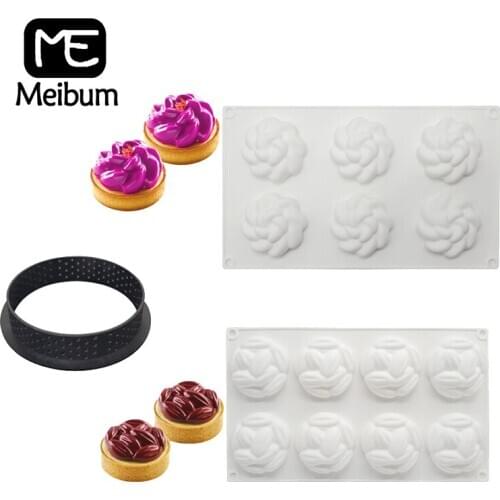 Silicone Cake Molds Tart Ring Chocolate Mousse Pastry Moulds Muffin Dessert Decorators Baking Pan Decorating Tools