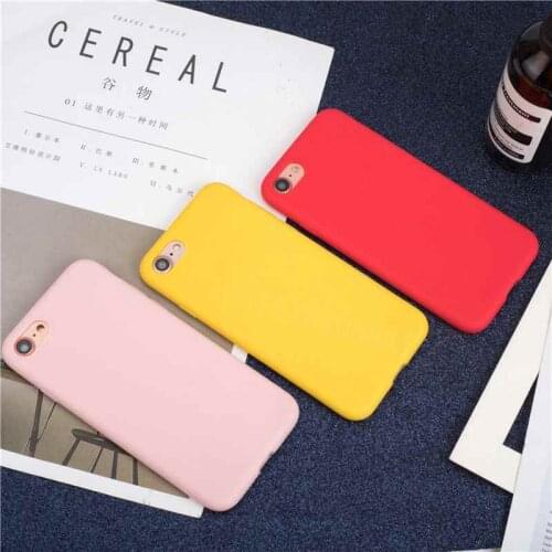 For iPhone 12 Cute Thin Solid Phone Case for iPhone 11 Pro Max Xs Max Xr Simple Silicone Case for Iphone 7 6s 8 Plus Soft Cover